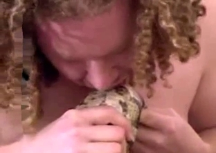 Dirty family couple and their giant snake