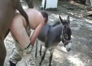 Dude fucks a small stallion, his ass is ruined